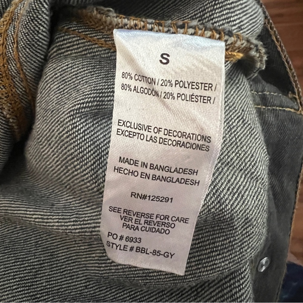 NWT Bebe Denim Jacket with Rhinestones Sparkling Details - Picture 8 of 11